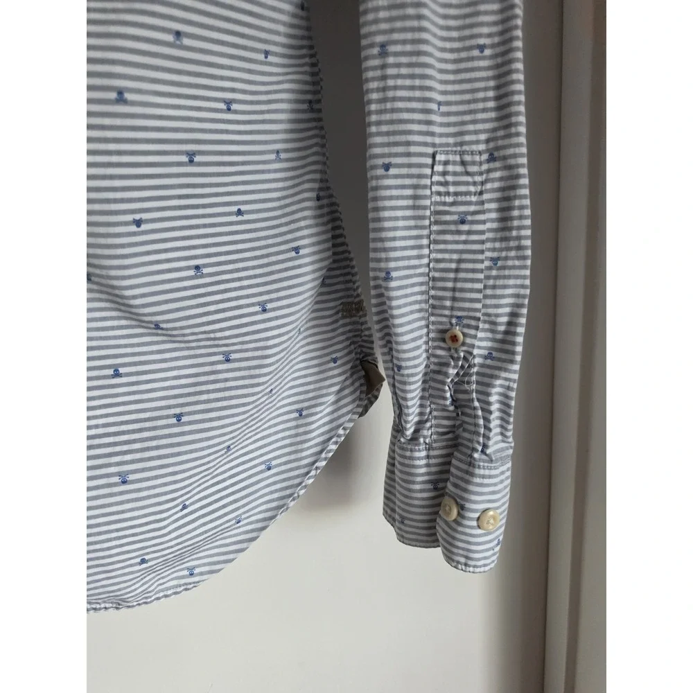 Banana Republic Men S Button Down Shirt Long Sleeve Blue White Striped Cotton